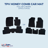 Customized TPV Honeycomb Car Mats Set | Waterproof Car Floor Mat / Anti-slip Durable Rubber Carpet