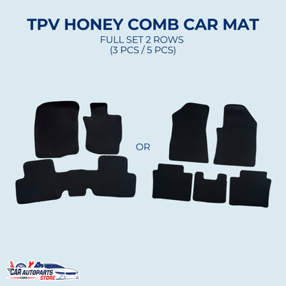 Customized TPV Honeycomb Car Mats Set | Waterproof Car Floor Mat / Anti-slip Durable Rubber Carpet