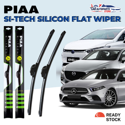 PIAA Silicone Flat Wiper Blade | Si-tech Premium Front Windscreen Car Wiper with Multi-Adaptors