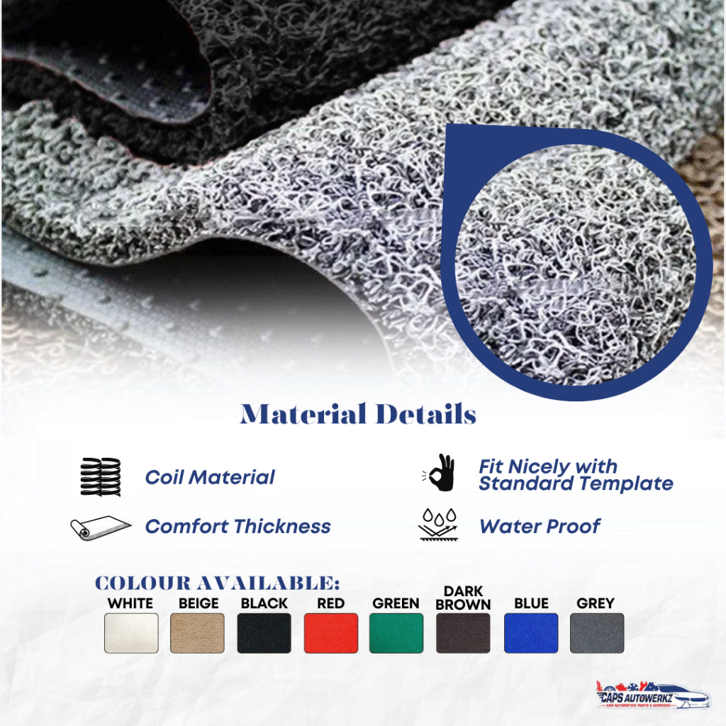 BMW E60 Premium Customized Single Color Coil Car Mats | Car Floor Mats / Carpet Carmat
