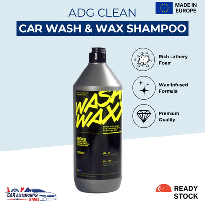 🇪🇺 ADG Premium 2 in 1 Car Wash & Wax Shampoo 1L WASHEAXX| High-Gloss Shampoo Wash & Coating