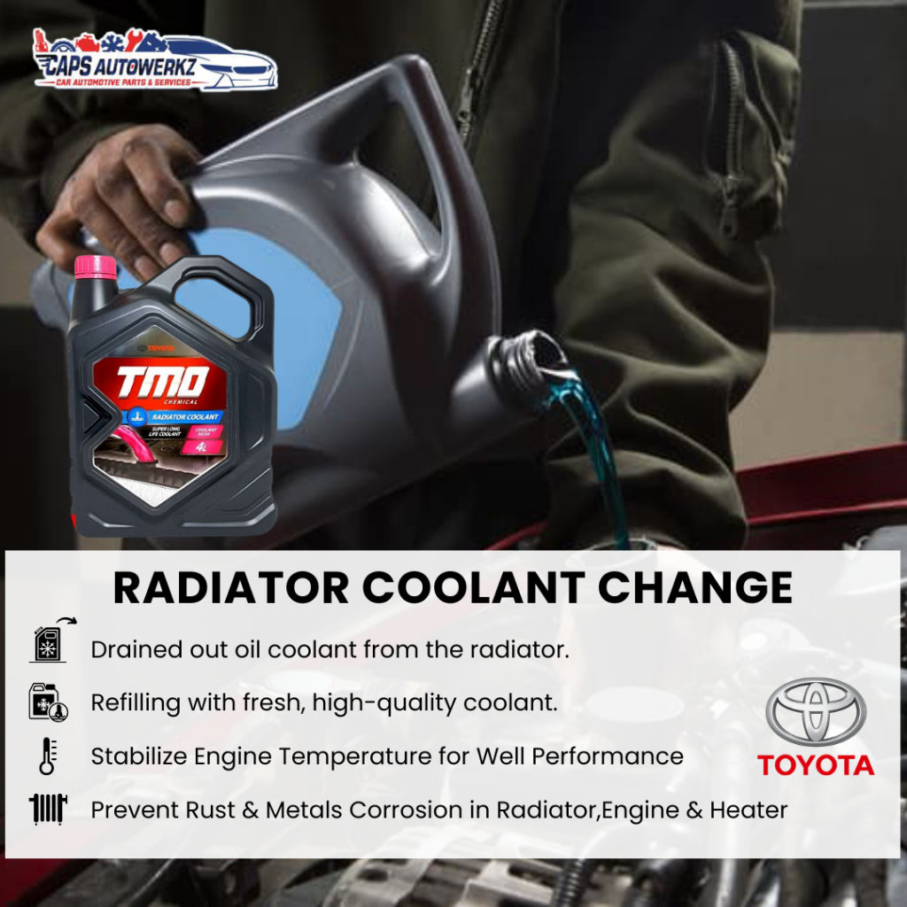 Car Services - Coolant Change | TCL Premium Radiator Antifreeze / Honda/ Toyota Coolant change
