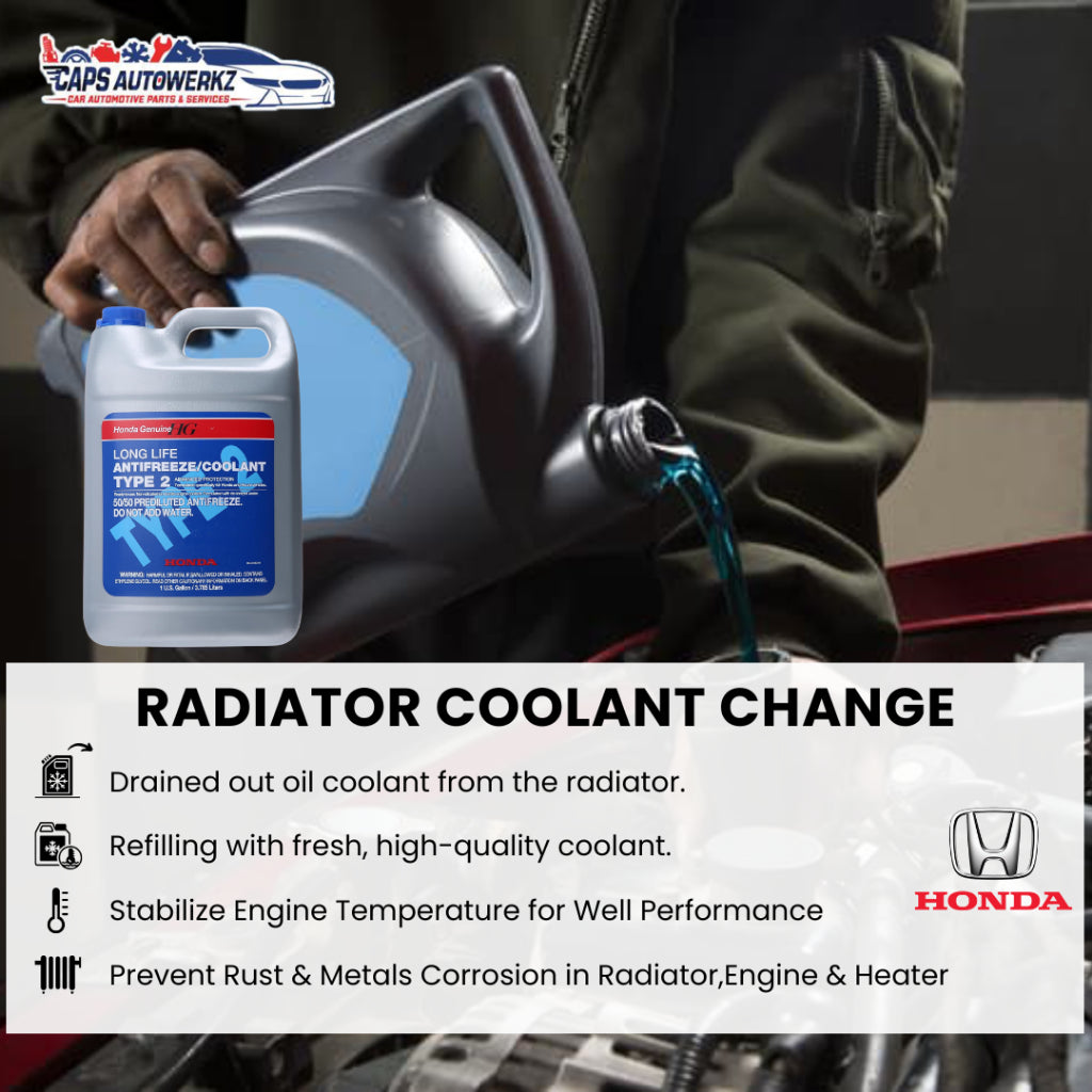 Car Services - Coolant Change | TCL Premium Radiator Antifreeze / Honda/ Toyota Coolant change