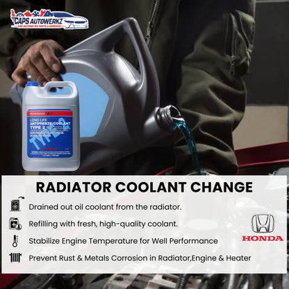 Car Services - Coolant Change | TCL Premium Radiator Antifreeze / Honda/ Toyota Coolant change