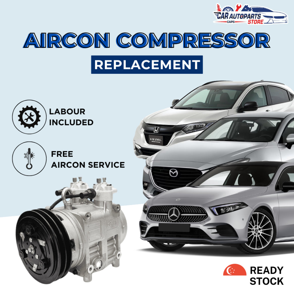 Car Services - Aircon Compressor Replacement | Aircon Gas Leak Repair | Recon/ OEM/ Original