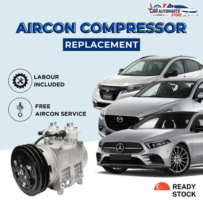 Car Services - Aircon Compressor Replacement | Aircon Gas Leak Repair | Recon/ OEM/ Original