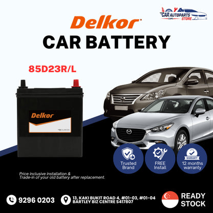 DELKOR 85D23L/R (70AH) Car Battery | Shop Installation / Onsite Services