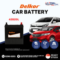 DELKOR 42B20L (38AH) Car Battery | Shop Install / Onsite Honda Fit | Honda Jazz | Kia Picanto