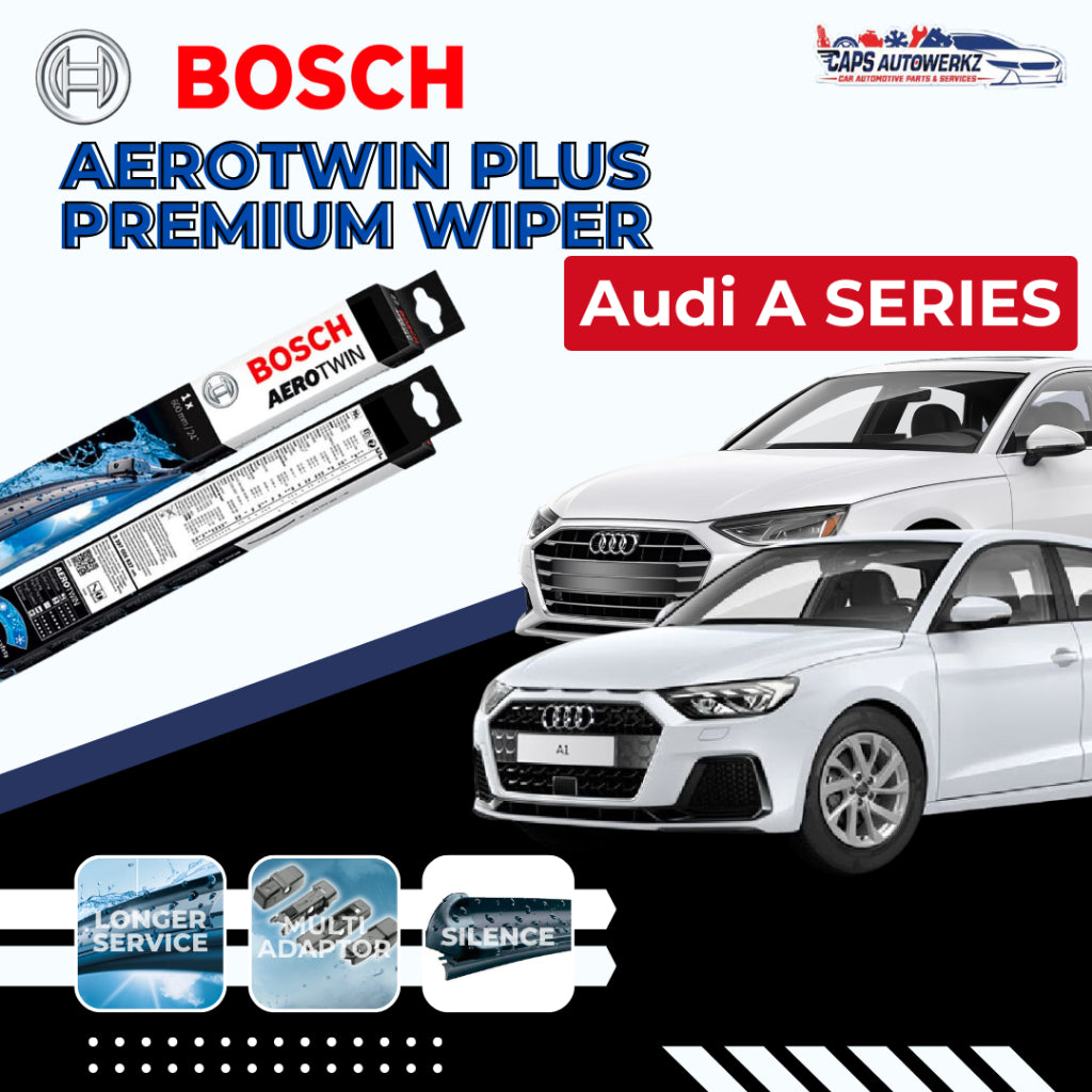 AUDI A-Series BOSCH Car Wiper Set | Premium Aerotwin Plus Windshield Wiper Blades A3 A4 A5