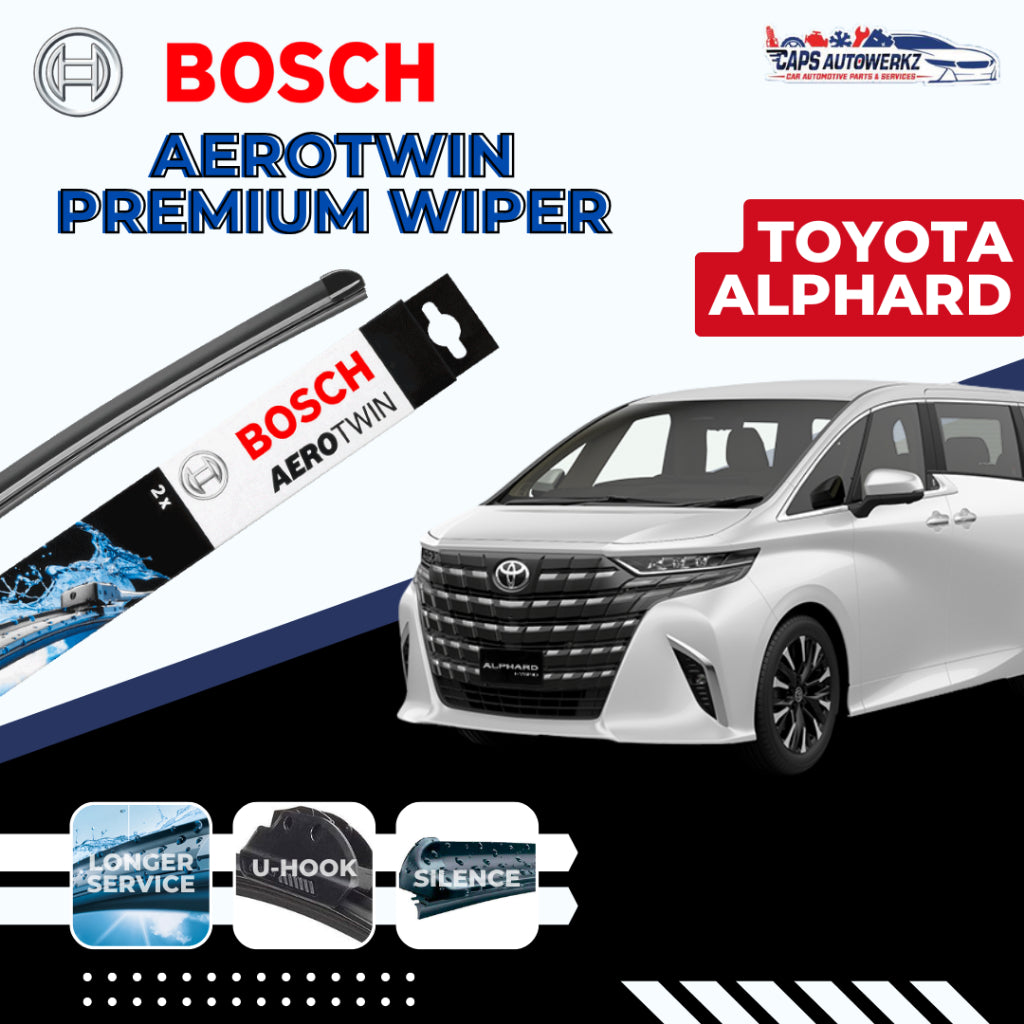 TOYOTA ALPHARD BOSCH Car Wiper Set | AeroTwin Premium Windshield Front Wiper | Rear Wiper