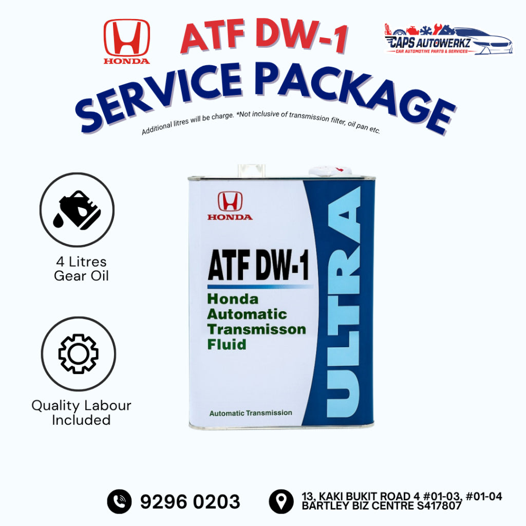 Car Service - HONDA ATF DW-1 Service Package | Original Gearbox Oil Change SG |Transmission Fluid