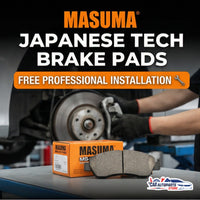 [INSTALL INCLUDED] MASUMA Car Brake Pads Change Service | Low Dust/Durable | Front Rear Replacement