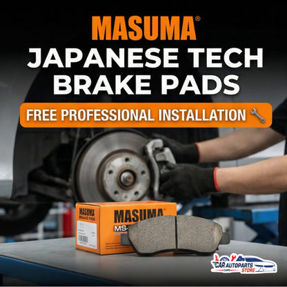 [INSTALL INCLUDED] MASUMA Car Brake Pads Change Service | Low Dust/Durable | Front Rear Replacement
