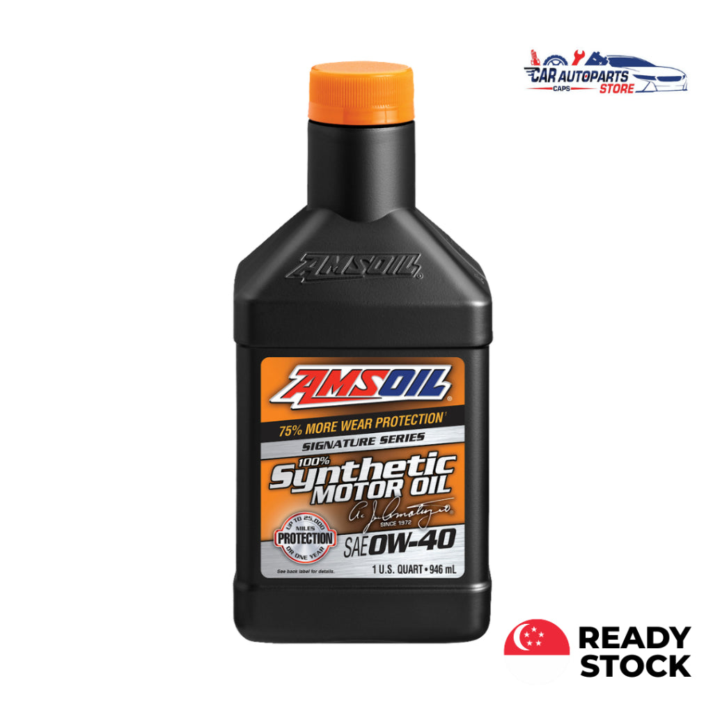 AMSOIL Signature Series Engine Oil 0W40 100% Synthetic 946ml (1 Quart) | Car Motor Oil 0W-40