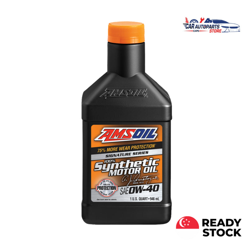AMSOIL Signature Series Engine Oil 0W40 100% Synthetic 946ml (1 Quart) | Car Motor Oil 0W-40