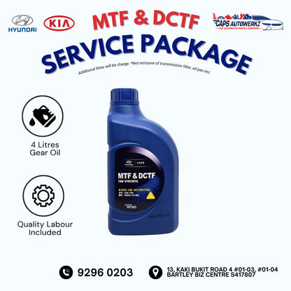 Car Service - Hyundai/Kia Original Gear Oil Service Package | Gearbox Oil Change SG | ATF CVTF DCTF