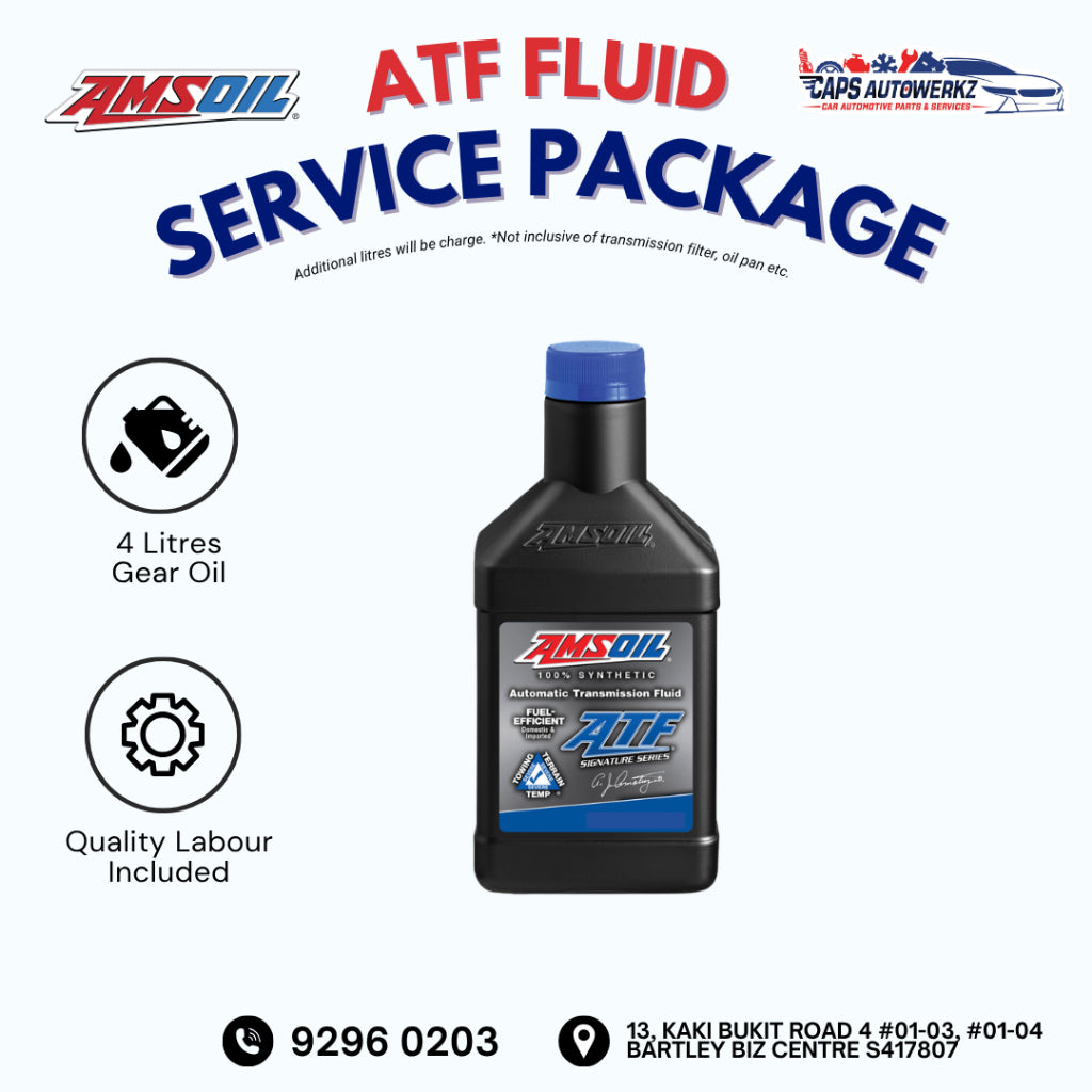 Car Service - AMSOIL ATF Service Package | Gearbox Oil Change SG / Auto Transmission Fluid