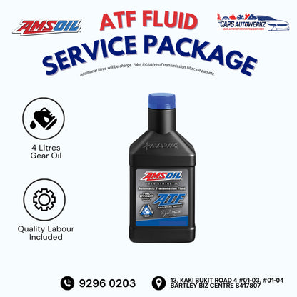 Car Service - AMSOIL ATF Service Package | Gearbox Oil Change SG / Auto Transmission Fluid
