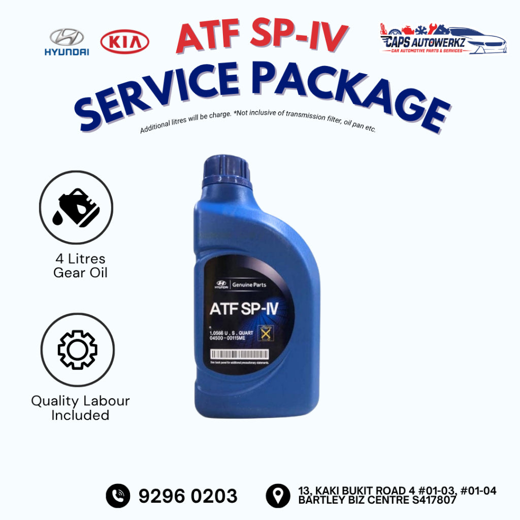 Car Service - Hyundai/Kia Original Gear Oil Service Package | Gearbox Oil Change SG | ATF CVTF DCTF