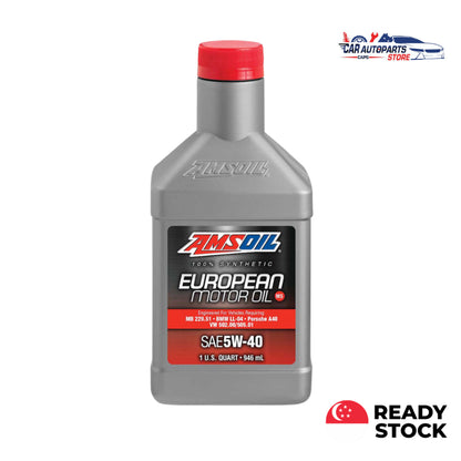 AMSOIL European Engine Oil 5W40 100% Synthetic 946ml (1 Quart) | Car Motor Oil 5W-40