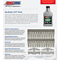 AMSOIL CVT Fluid 100% Synthetic 946ml (1 Quart) | Car Transmission Fluid