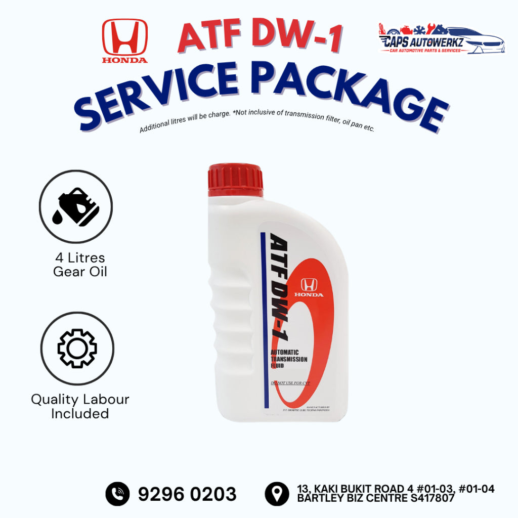Car Service - HONDA ATF DW-1 Service Package | Original Gearbox Oil Change SG |Transmission Fluid