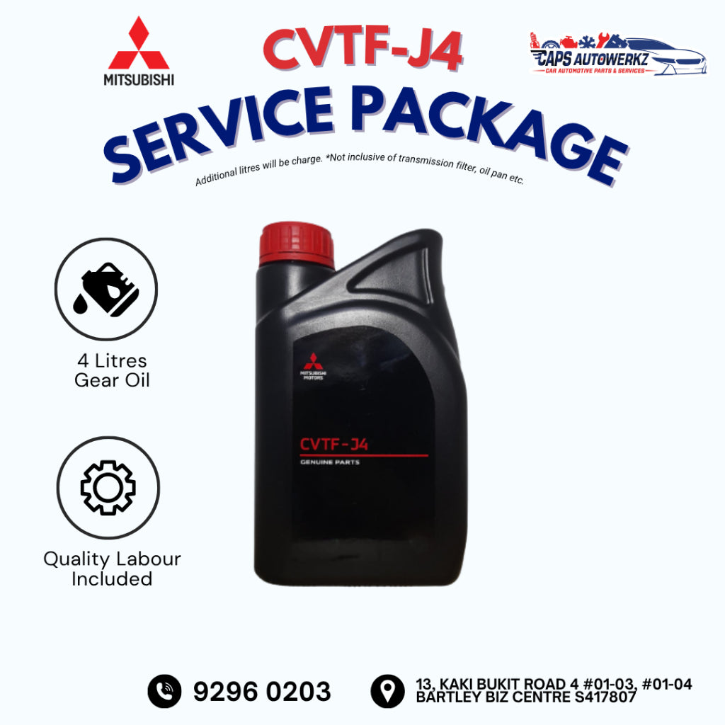 Car Service - Mitsubishi CVTF-J4 Service Package | Original CVT Fluid | Gearbox Oil Change