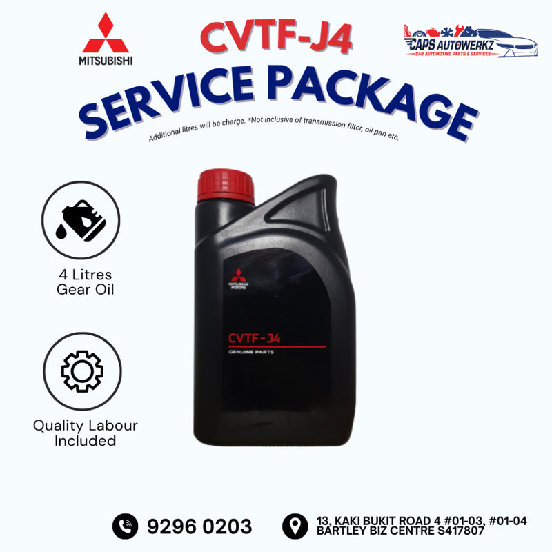 Car Service - Mitsubishi CVTF-J4 Service Package | Original CVT Fluid | Gearbox Oil Change
