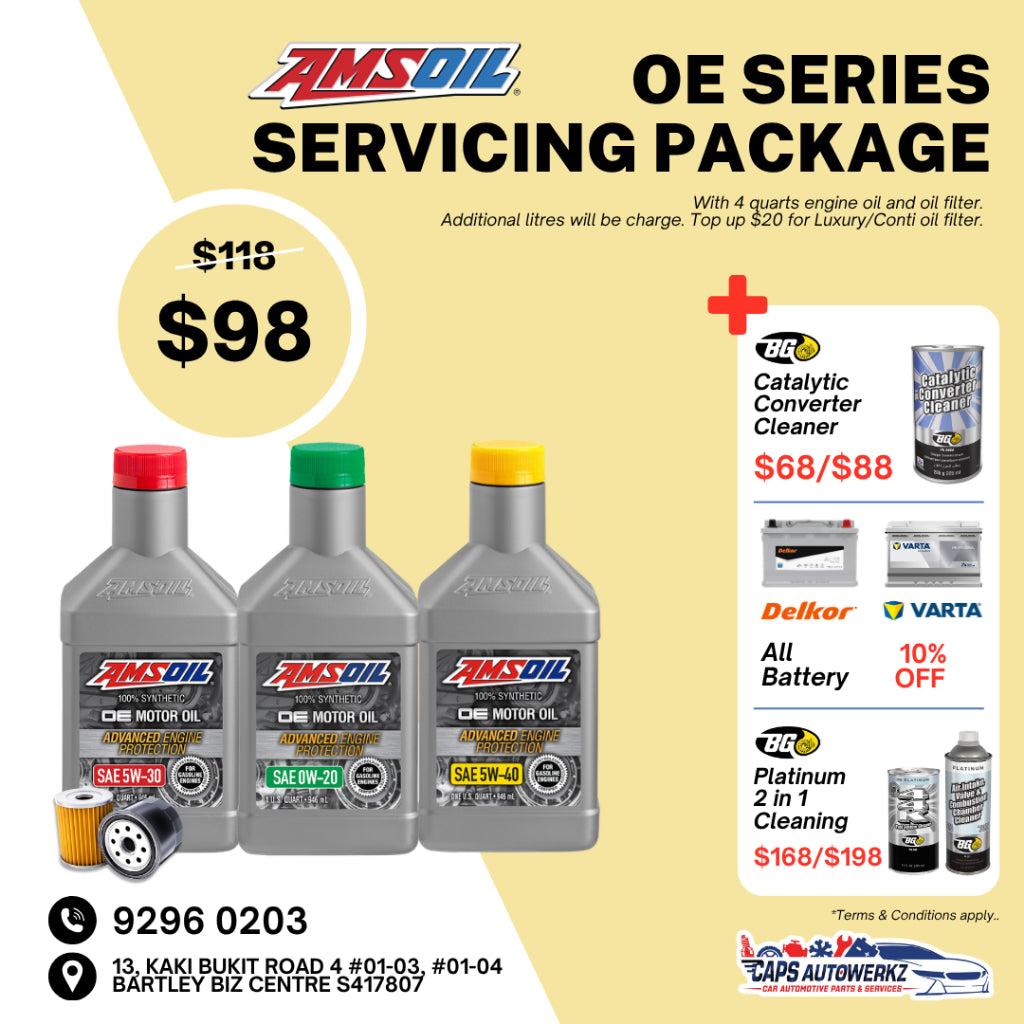 Car Servicing Package - AMSOIL OE Series Engine Oil Service Package | 0W20/ 5W30/ 5W40