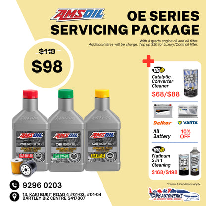 Car Servicing Package - AMSOIL OE Series Engine Oil Service Package | 0W20/ 5W30/ 5W40
