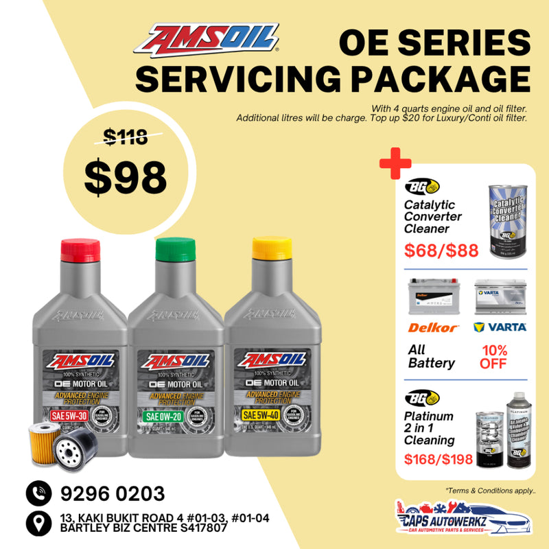 Car Servicing Package - AMSOIL OE Series Engine Oil Service Package | 0W20/ 5W30/ 5W40