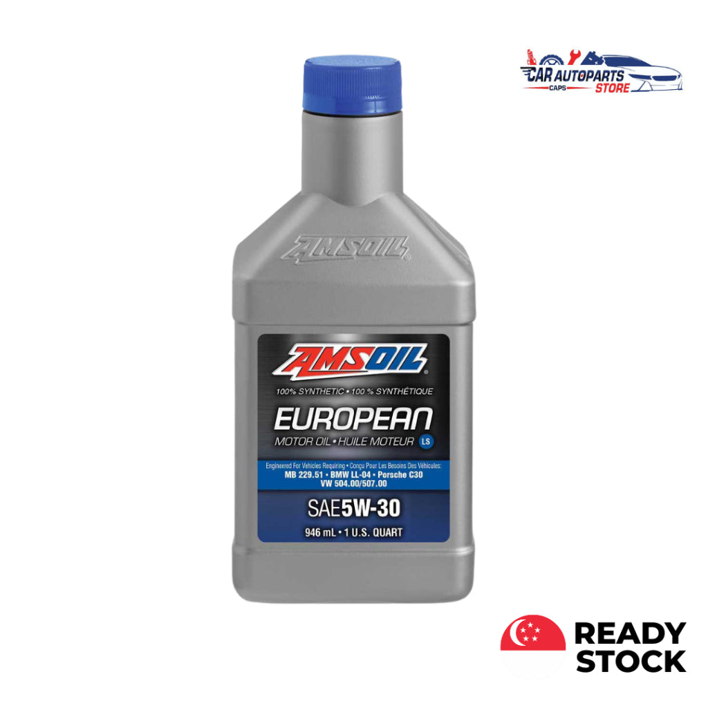 AMSOIL European Engine Oil 5W30 100% Synthetic 946ml (1 Quart) | Car Motor Oil 5W-30