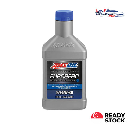 AMSOIL European Engine Oil 5W30 100% Synthetic 946ml (1 Quart) | Car Motor Oil 5W-30