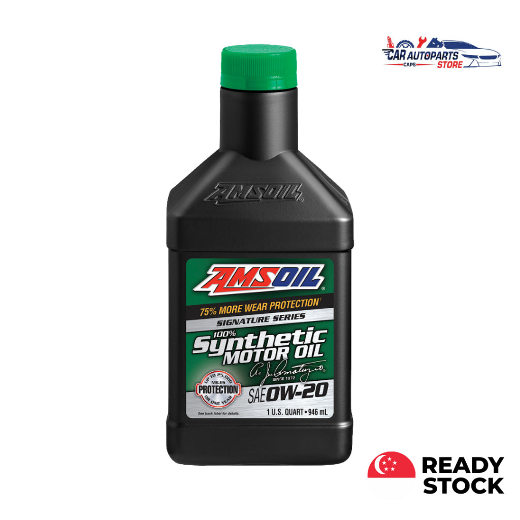 AMSOIL Signature Series Engine Oil 0W20 100% Synthetic 946ml (1 Quart) | Car Motor Oil 0W-20 Hybrrd