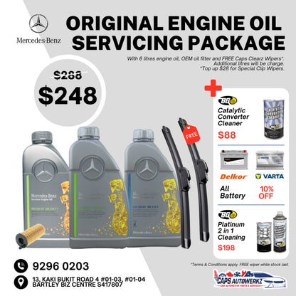 Car Servicing Package - Mercedes Benz Original Engine Oil Service Package | 0W20 5W30 5W40