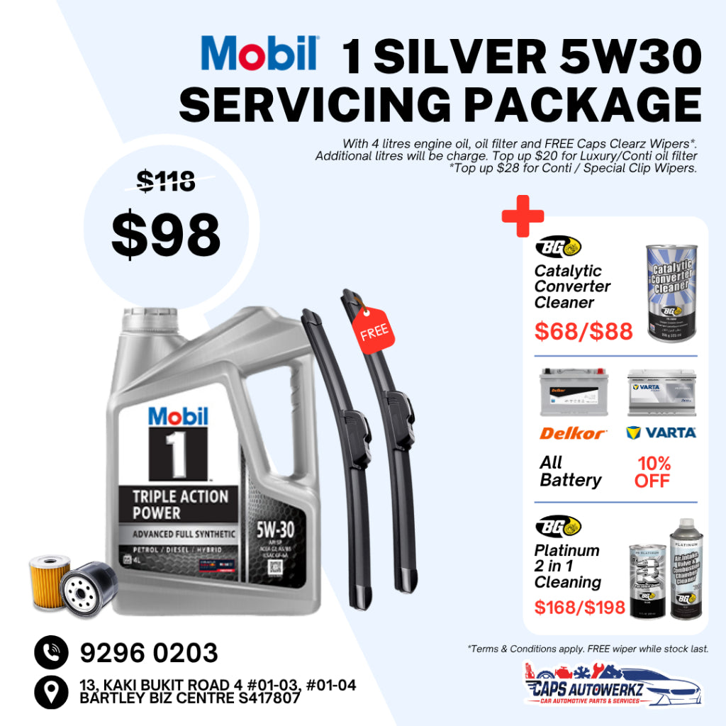 Car Servicing Package - Mobil 1 Gold Engine Oil Service Package | 0W20 5W30 0W40