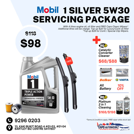 Car Servicing Package - Mobil 1 Gold Engine Oil Service Package | 0W20 5W30 0W40