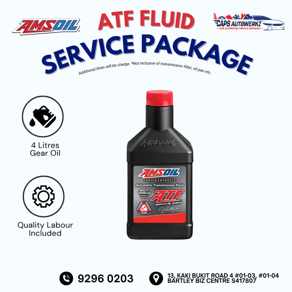Car Service - AMSOIL ATF (Multi-Vehicle) Service Package | Gearbox Oil Change SG |Transmission Fluid