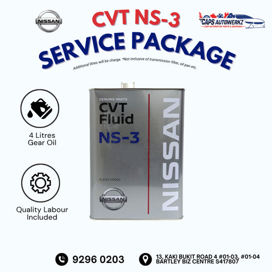 Car Service - Nissan CVT NS-3 Service Package | Original Gearbox Oil Change SG
