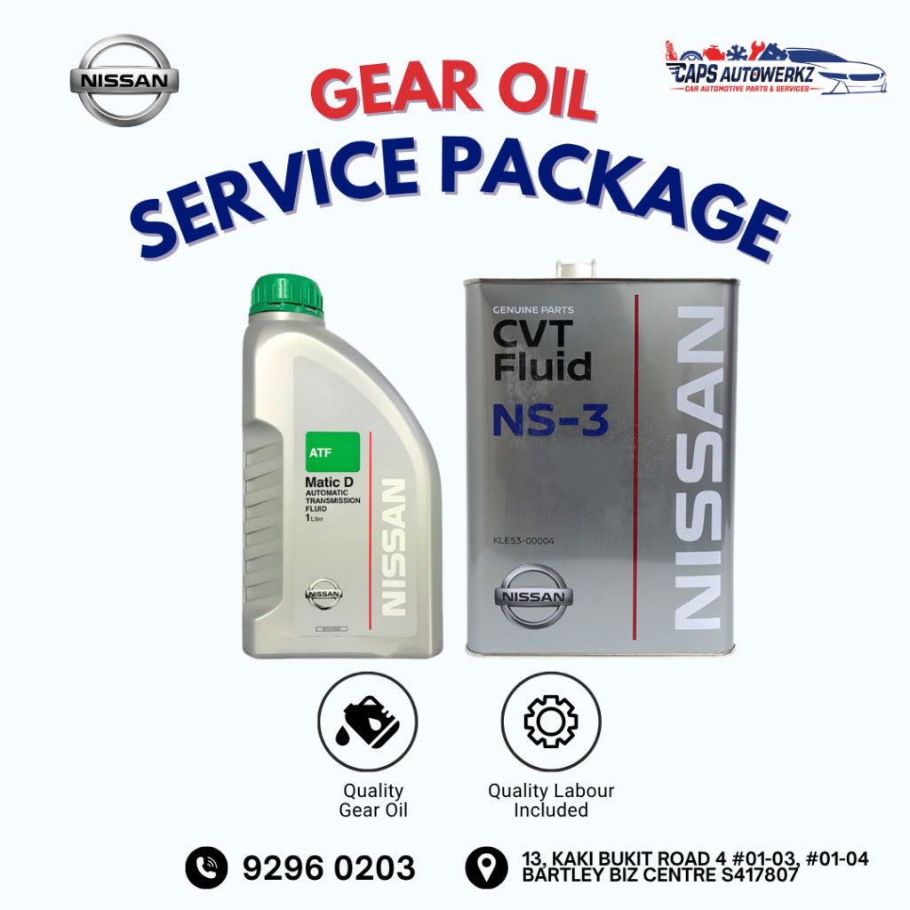 Car Service - Nissan Original ATF Service Package | Gearbox Oil Change SG | Transmission Fluid