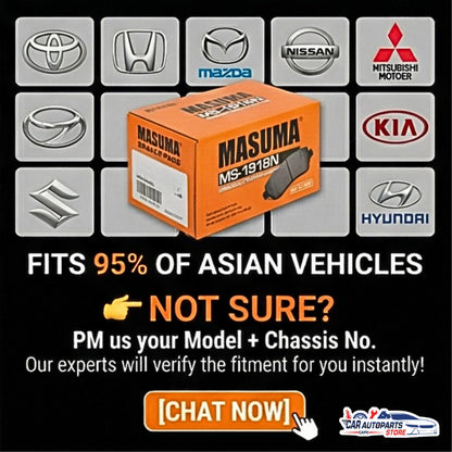 [INSTALL INCLUDED] MASUMA Car Brake Pads Change Service | Low Dust/Durable | Front Rear Replacement