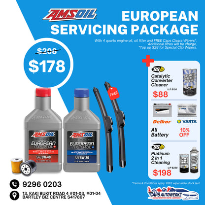 Car Servicing Package - AMSOIL European Series Engine Oil Service Package | 5W30 5W40