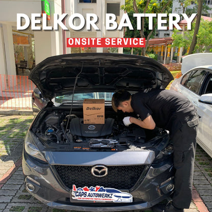 [INSTALL INCLUDED] DELKOR Car Battery | EFB AGM Car Lorry Van Battery | Workshop Install
