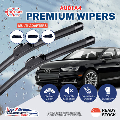 Audi A4 / A5 CAPS CLEARZ Premium Car Wipers - Front Windshield Wiper Set | Audi OEM Wiper