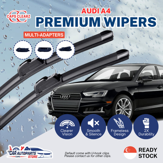 Audi A4 / A5 CAPS CLEARZ Premium Car Wipers - Front Windshield Wiper Set | Audi OEM Wiper