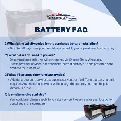 Mercedes Benz Original Auxiliary Battery | With In-store Installation