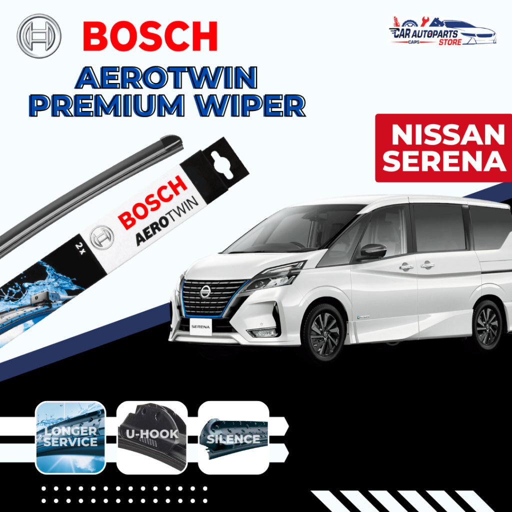 NISSAN SERENA C27 BOSCH Aerotwin Car Front Wiper Set & Rear Wiper | Premium Wiper Blades
