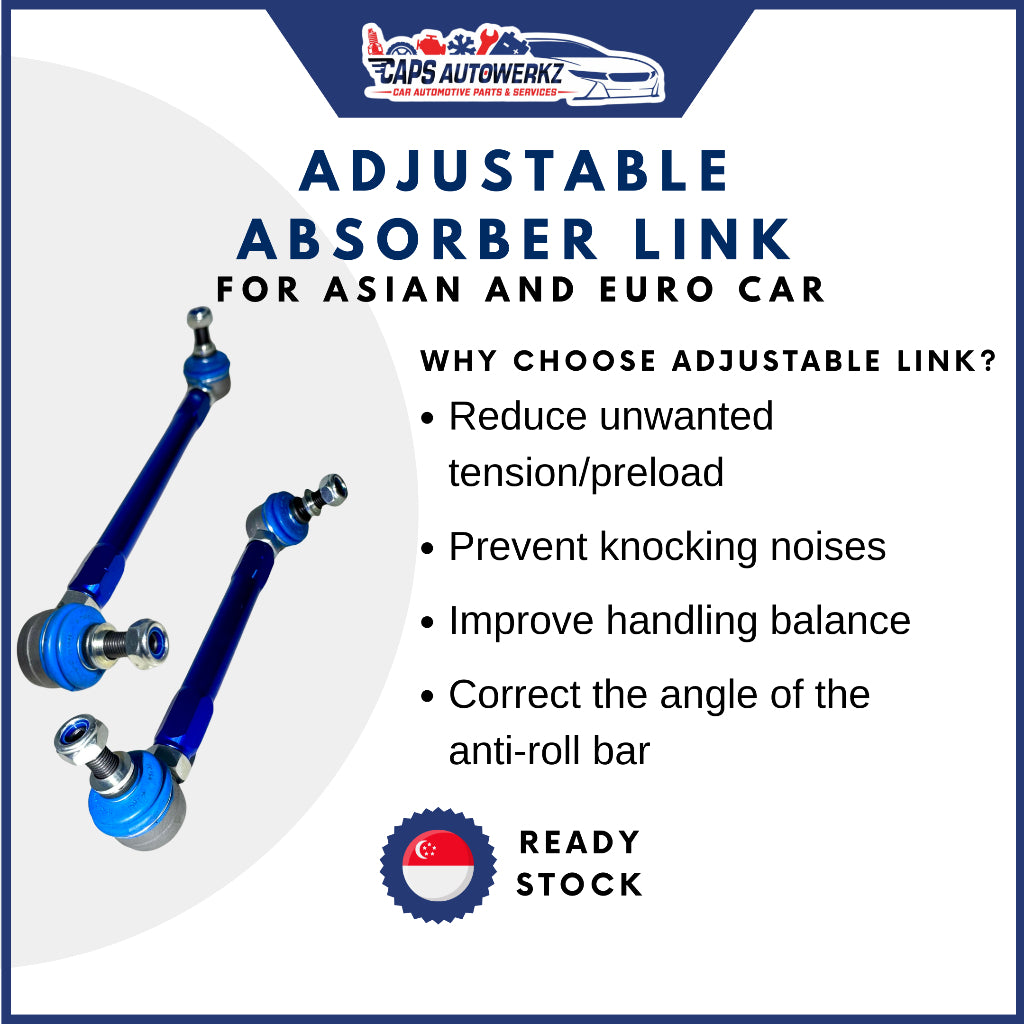 Adjustable Absorber Link INSTALLATION INCLUDED | Adjustable Absorber Link for Asian Car and European Car