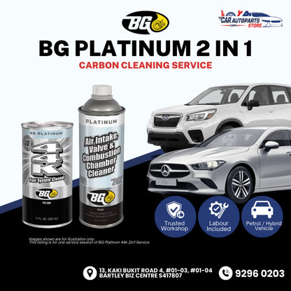 Car Services - BG Platinum 2 in 1 Carbon Cleaning | Air Intake Valve & Combustion Chamber