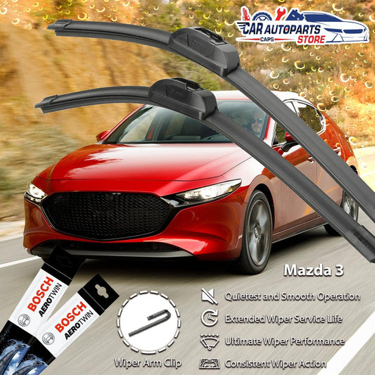 Mazda 3 Bosch Car Wiper Set (2008 - 2018) | Basic Advantage / Premium AeroTwin